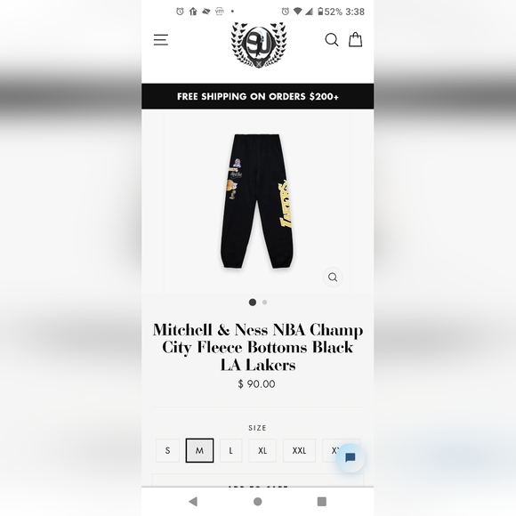 NBA LOS ANGELES LAKERS FLEECE BOTTOMS (JOGGER'S) - Picture 2 of 7